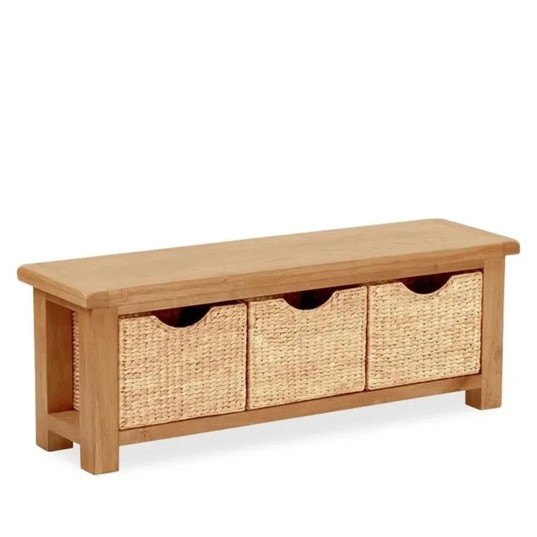 Tours Premium Bench - with Baskets - Oak