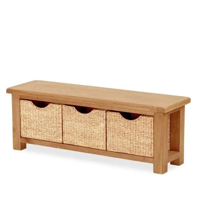 Tours Premium Bench - with Baskets - Oak