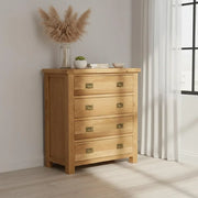Tours Premium Chest - 4 Drawer - Oak
