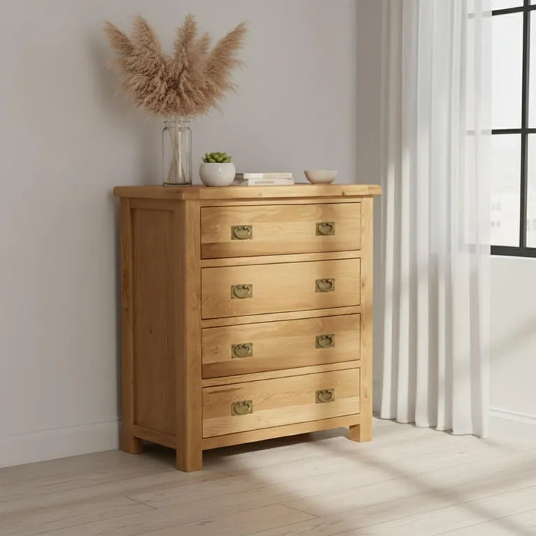 Tours Premium Chest - 4 Drawer - Oak