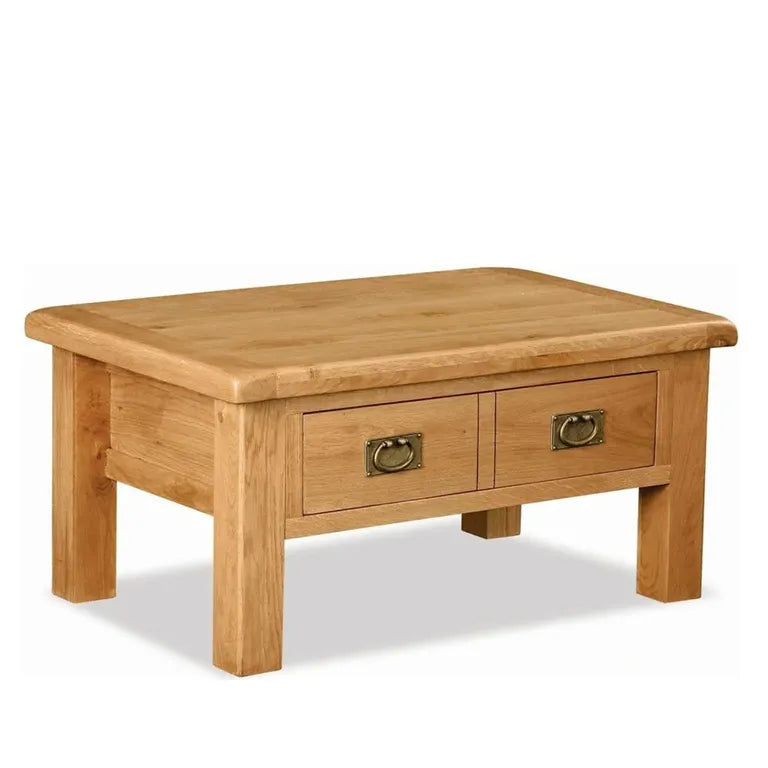 Tours Premium Coffee Table - 2 Drawer - Oak
