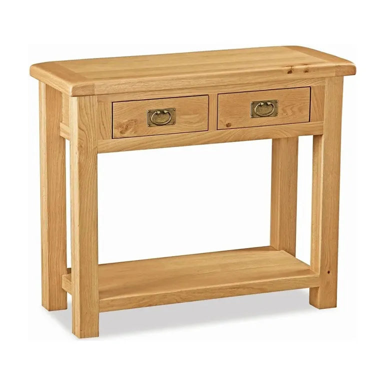 Tours Premium Console Table - 2 Drawer - Oak