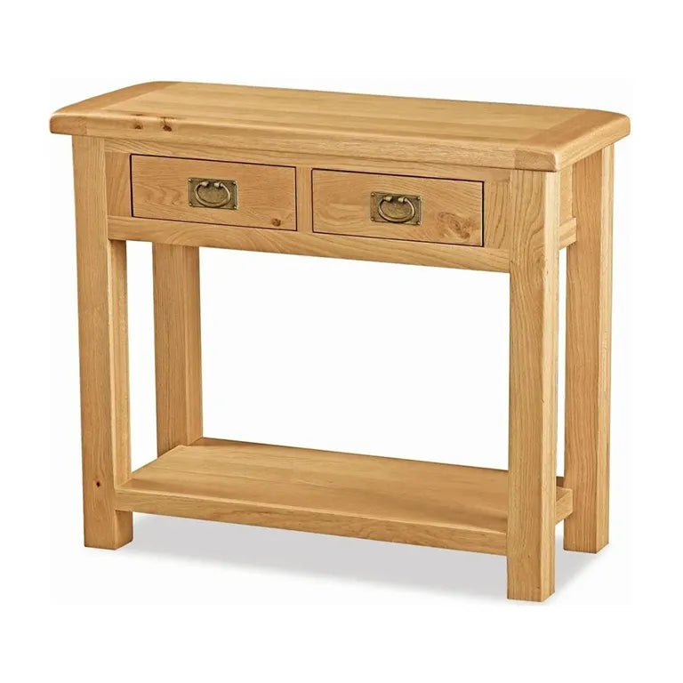 Tours Premium Console Table - 2 Drawer - Oak