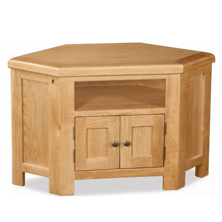 Tours Premium Corner TV Unit - 2 Door - Oak
