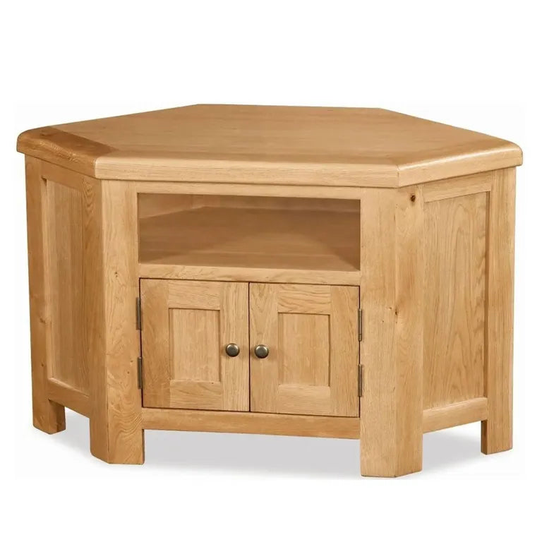 Tours Premium Corner TV Unit - 2 Door - Oak