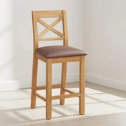 Tours Premium Cross Back Barstool - Set of 2 - Oak