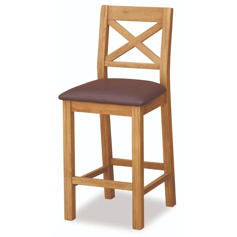 Tours Premium Cross Back Barstool - Set of 2 - Oak