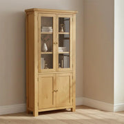 Tours Premium Display Cabinet - 4 Door - Oak