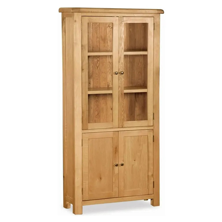 Tours Premium Display Cabinet - 4 Door - Oak