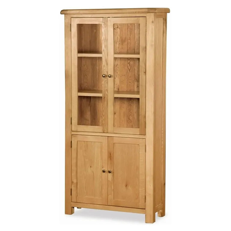 Tours Premium Display Cabinet - 4 Door - Oak