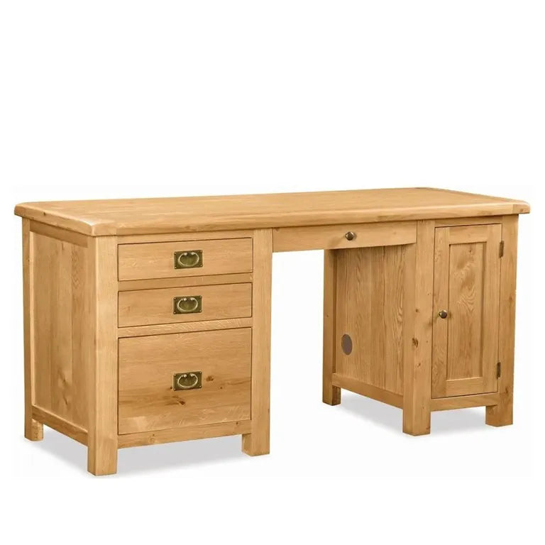Tours Premium Double Desk - Oak