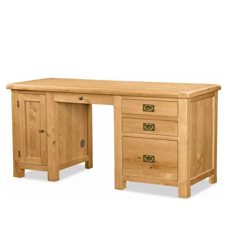 Tours Premium Double Desk - Oak
