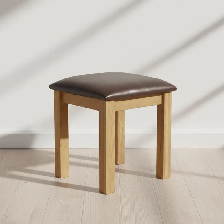 Tours Premium Dressing Stool - Padded - Oak