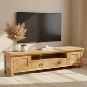 Tours Premium Large TV Unit - Storage - Oak