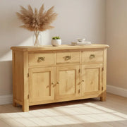 Tours Premium Medium Sideboard - 3 Door - Oak - 147cm