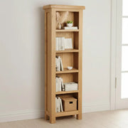 Tours Premium Narrow Bookcase - Oak