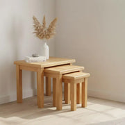 Tours Premium Nest of 3 Tables - Oak