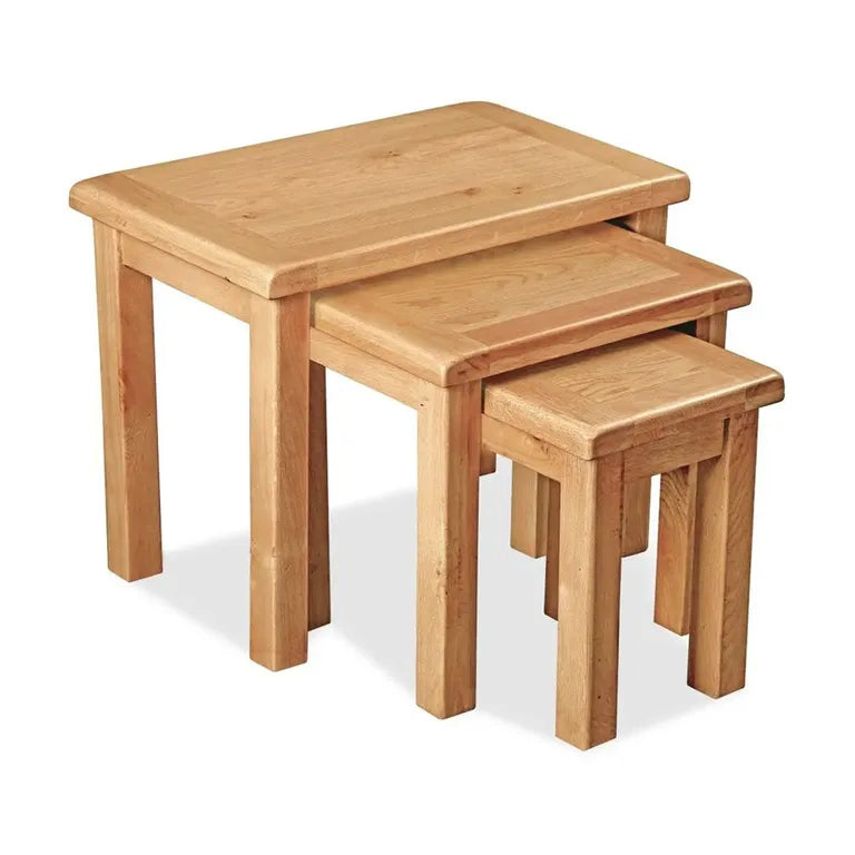 Tours Premium Nest of 3 Tables - Oak