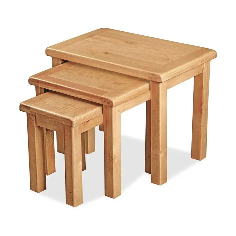 Tours Premium Nest of 3 Tables - Oak