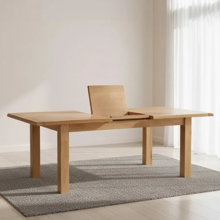 Tours Premium Oak - Butterfly Extending Dining Table - 6-8 Seater - 150cm-200cm