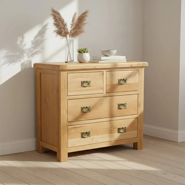 Tours Premium Small Chest - 2+2 Drawer - Oak