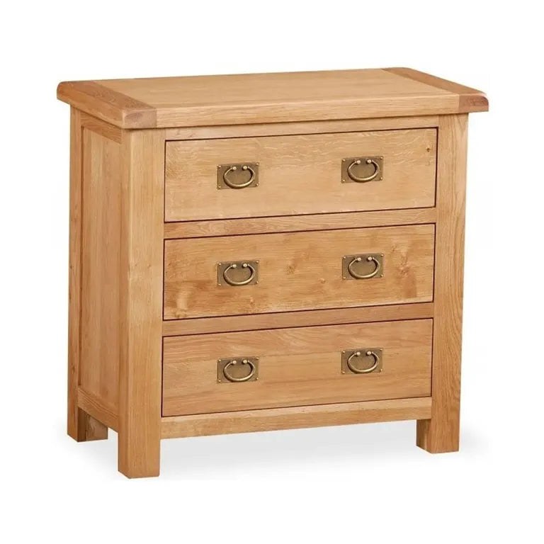 Tours Premium Small Chest - 3 Drawer - Oak