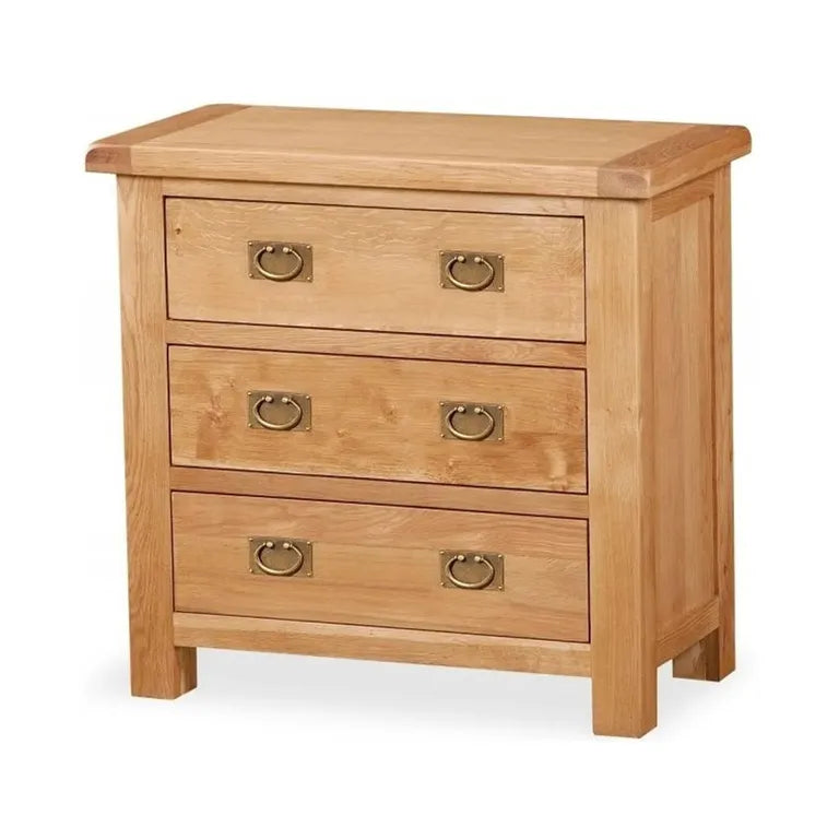 Tours Premium Small Chest - 3 Drawer - Oak