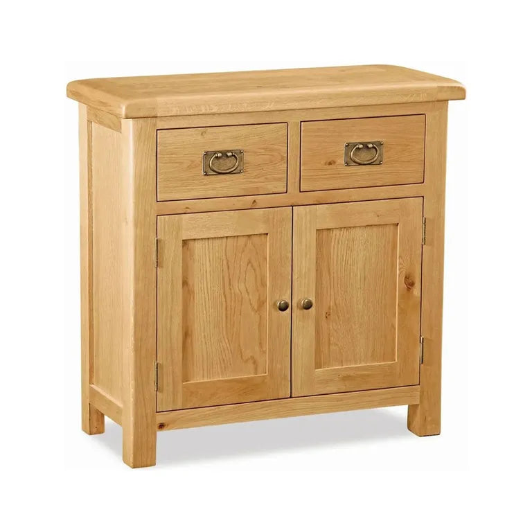 Tours Premium Small Sideboard - 2 Door - Oak - 107cm