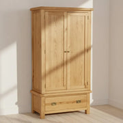 Tours Premium Wardrobe - 2 Door - 1 Drawer - Oak