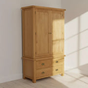Tours Premium Wardrobe - 2 Door - 3 Drawer - Oak