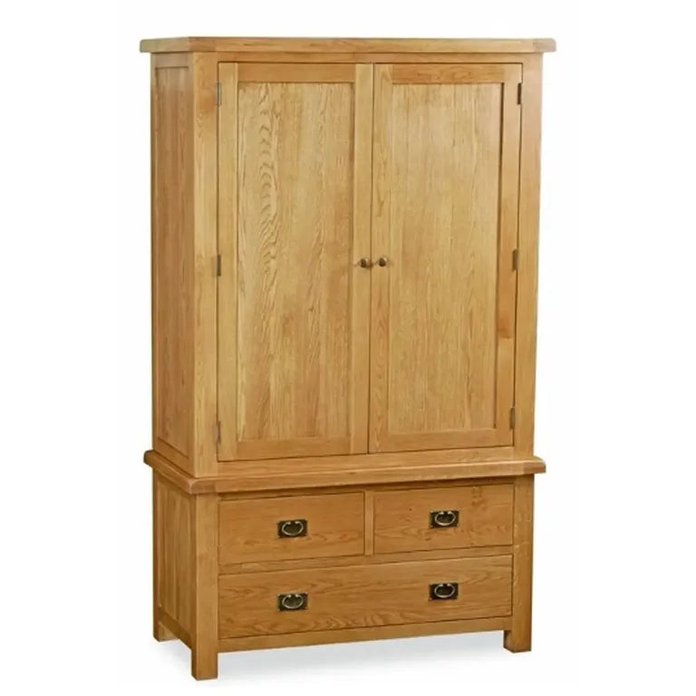 Tours Premium Wardrobe - 2 Door - 3 Drawer - Oak