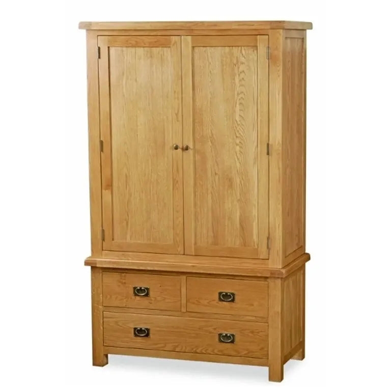 Tours Premium Wardrobe - 2 Door - 3 Drawer - Oak