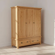 Tours Premium Wardrobe - 3 Door - 2 Drawer - Oak