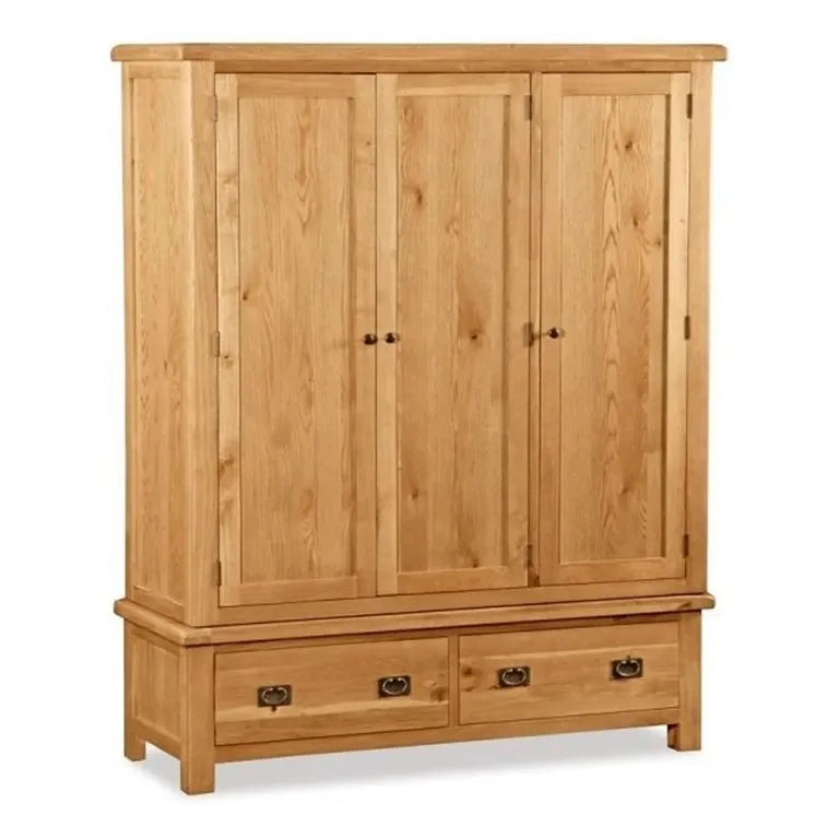 Tours Premium Wardrobe - 3 Door - 2 Drawer - Oak