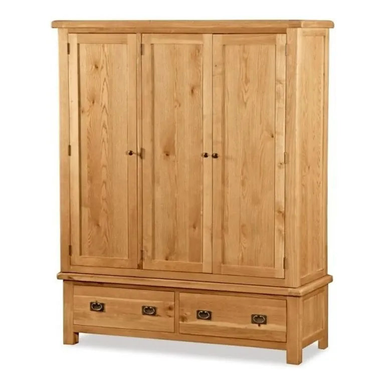 Tours Premium Wardrobe - 3 Door - 2 Drawer - Oak