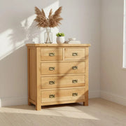 Tours Premium Wide Chest - 2+3 Drawer - Oak