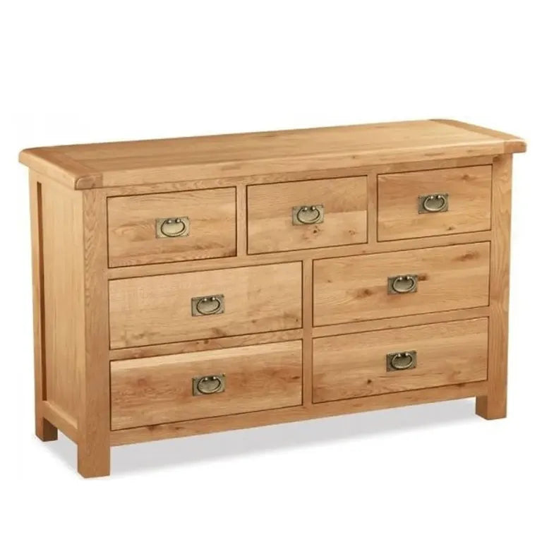 Tours Premium Wide Chest - 3+4 Drawer - Oak