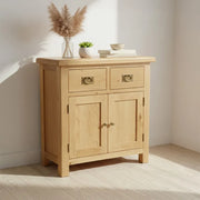 Tours Premium Compact Sideboard - 2 Door - Oak - 85cm
