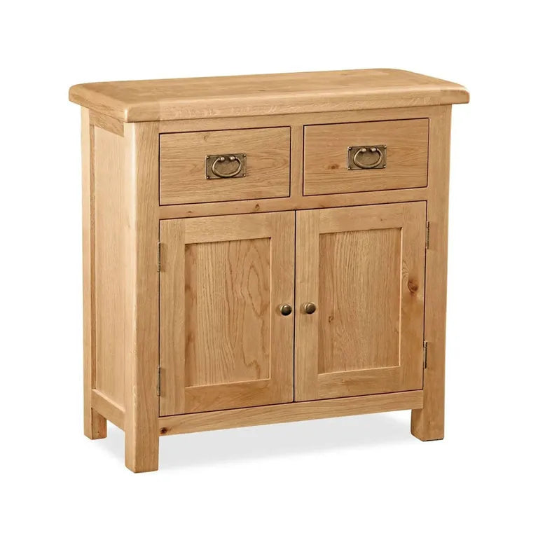 Tours Premium Compact Sideboard - 2 Door - Oak - 85cm