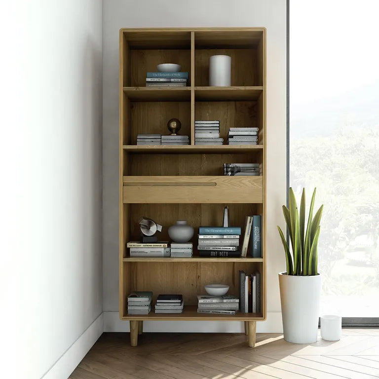 Strasbourg Bookcase - 1 Drawer - Large - Oak