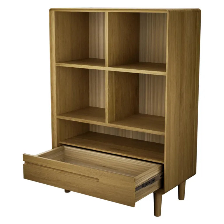 Strasbourg Bookcase - 1 Drawer - Small - Oak