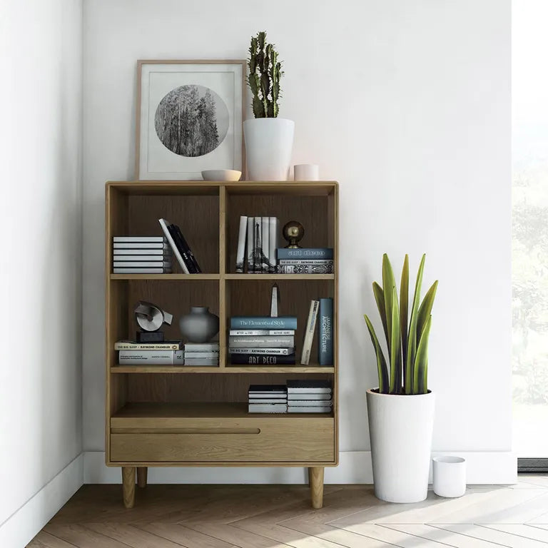 Strasbourg Bookcase - 1 Drawer - Small - Oak