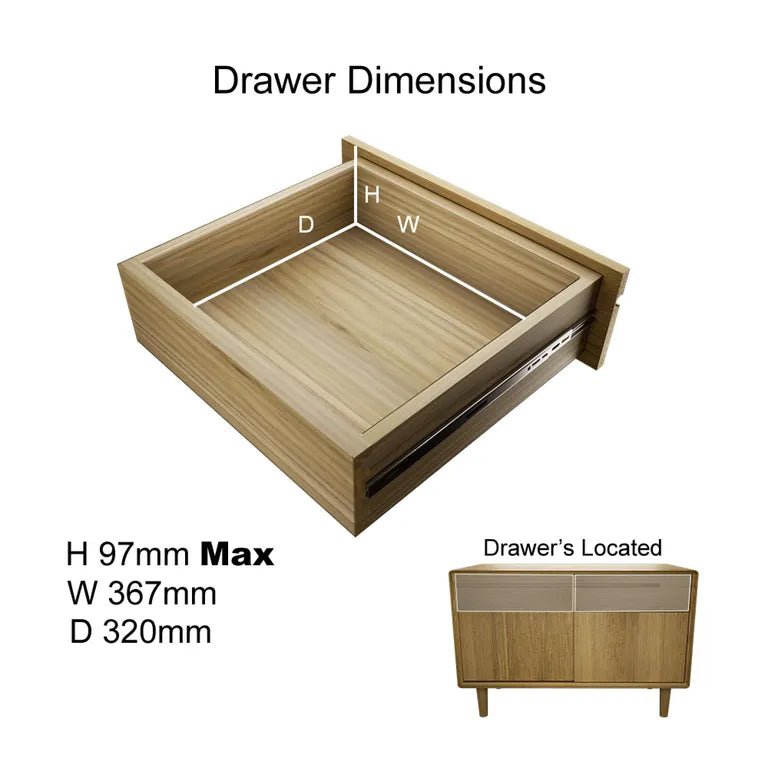Strasbourg Cabinet - 2 Door - Small - Oak