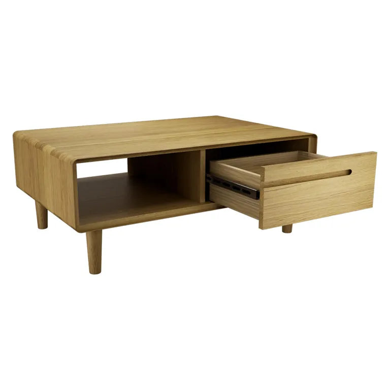 Strasbourg Coffee Table - 1 Drawer - Danish Oak