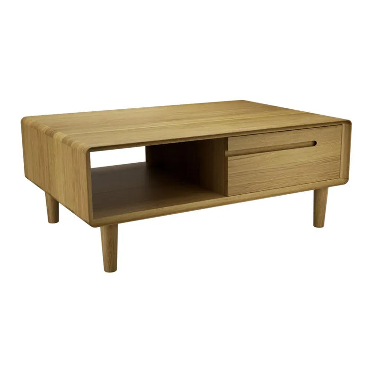Strasbourg Coffee Table - 1 Drawer - Danish Oak
