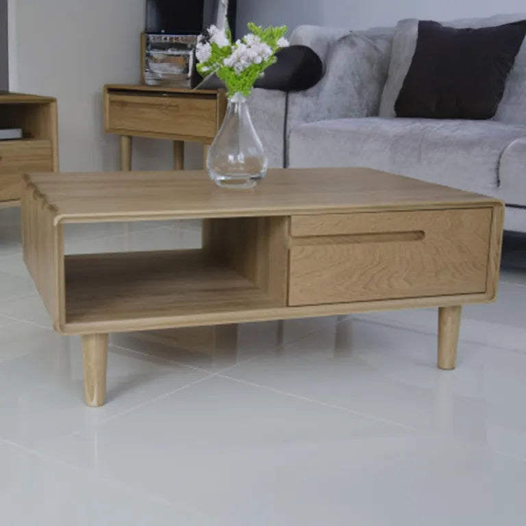 Strasbourg Coffee Table - 1 Drawer - Danish Oak