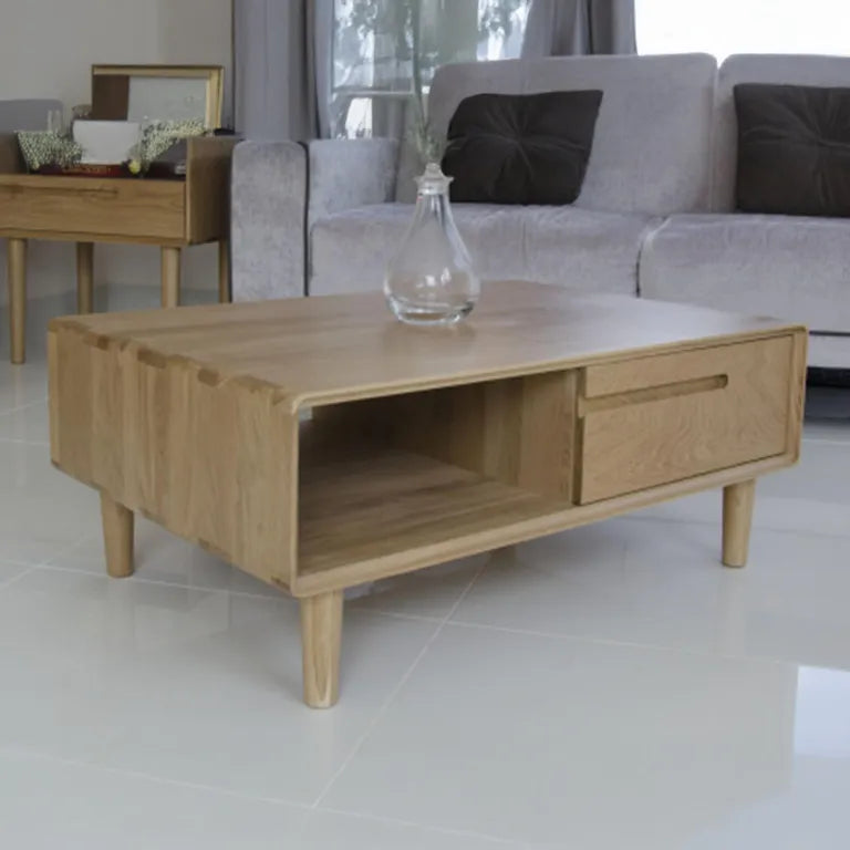 Strasbourg Coffee Table - 1 Drawer - Danish Oak