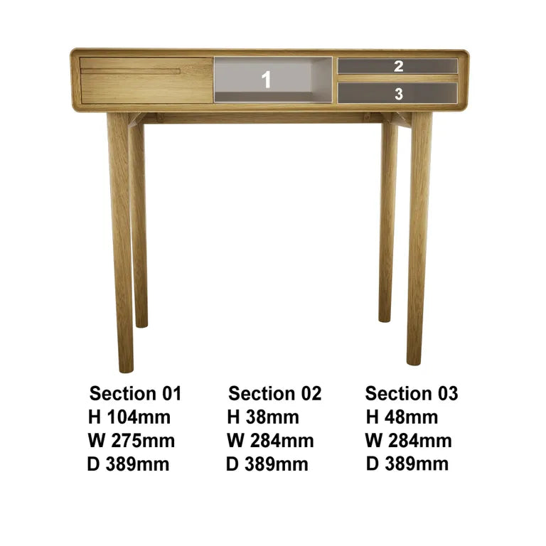 Strasbourg Computer Desk - 1 Drawer - Oak