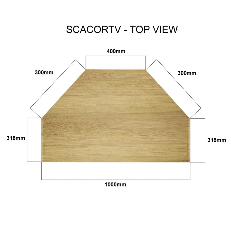 Strasbourg Corner TV Unit - 1 Drawer - Oak
