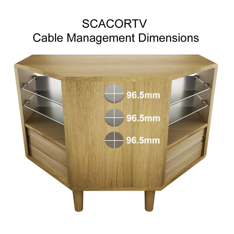 Strasbourg Corner TV Unit - 1 Drawer - Oak